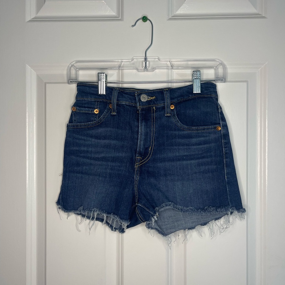Levi's Women's 501 Blue Denim High Rise Shorts